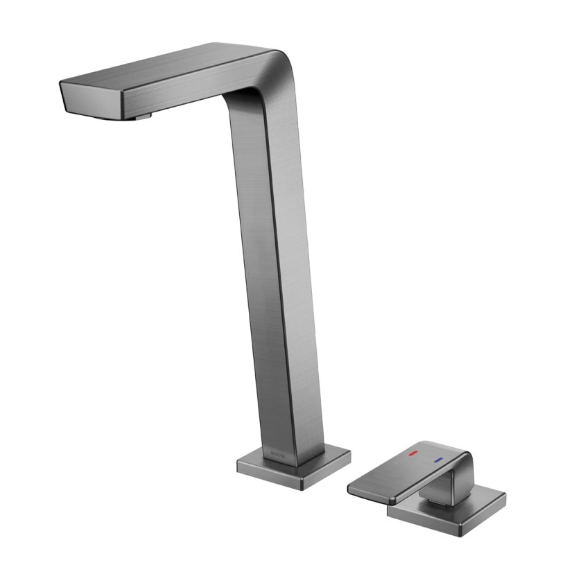 Monocomando para Banheiro Bica Alta Vougan Grafite Escovado 00884670