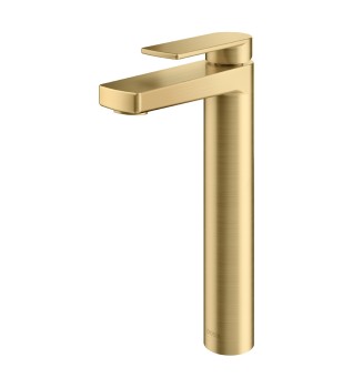Torneira bica alta de mesa para lavatório Argon ouro escovado 00847672
