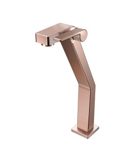 Torneira bica alta de mesa para lavatório DocolStillo Cobre Escovado 00820369