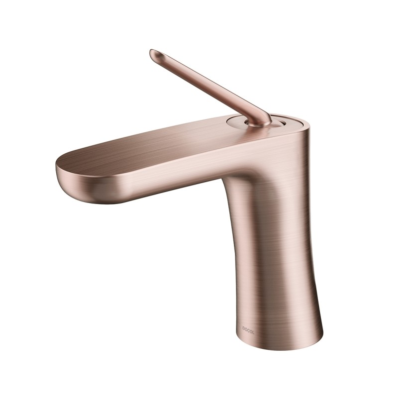 Torneira bica baixa de mesa para lavatório DocolKaila Cobre Escovado 00886169