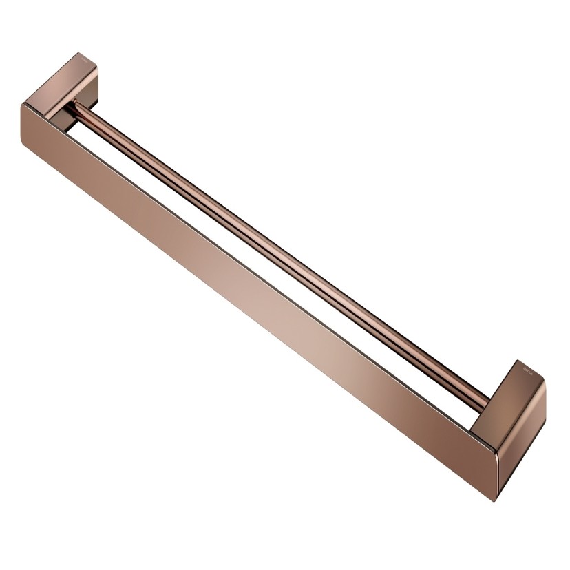 Porta-toalhas duplo 676 mm DocolFlat cobre polido 01013730