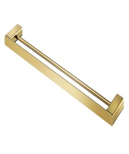 Porta-toalhas duplo 676 mm DocolFlat ouro polido 01013743
