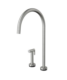 Torneira com ducha lateral Presence de mesa para cozinha Mix&Match Inox escovado 015464BH