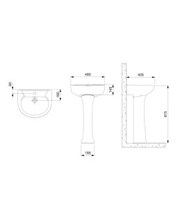 Coluna Para Lavatório Saveiro Celite 1022010010300