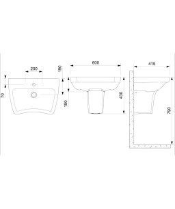 Coluna Suspensa Para Lavatório Acesso Branco 1562020010300