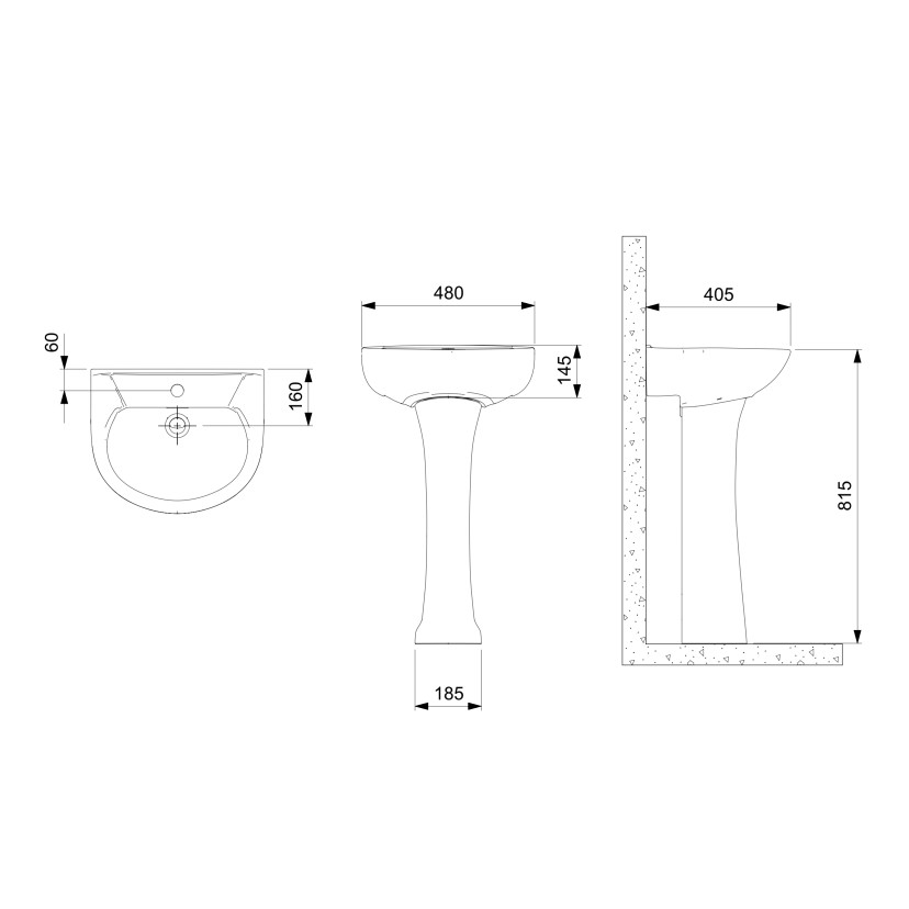 Coluna para Lavatório Azalea Branco 1912010010300