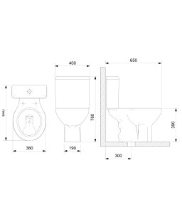 Bacia para Caixa Acoplada Azálea Celite 1913510010300