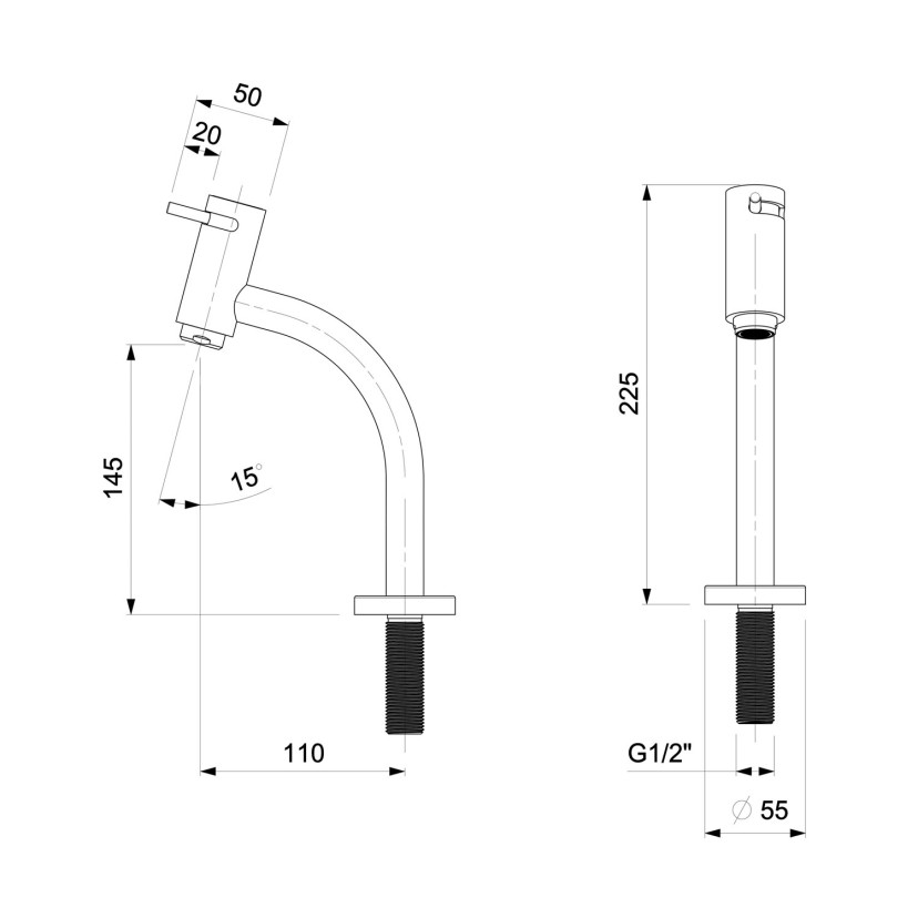 Torneira Para Lavatório De Mesa Bica Baixa Basic B5000C7CRB