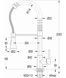 Monocomando Para Cozinha De Bica Extraível Com Duas Funções Gourmet B5000CVCR0