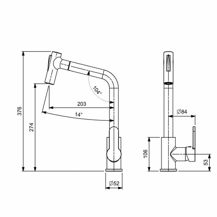 Monocomando Kitchen Com Bica Extraível Para Cozinha B5000F1CR0