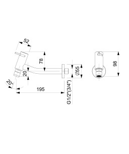 Torneira Para Cozinha De Parede Com Arejador Basic B5005C7CRB