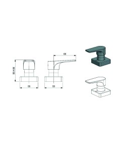 Acabamento De Registro Base Deca 1/2, 3/4, 1 Noronha B5010CUCR0
