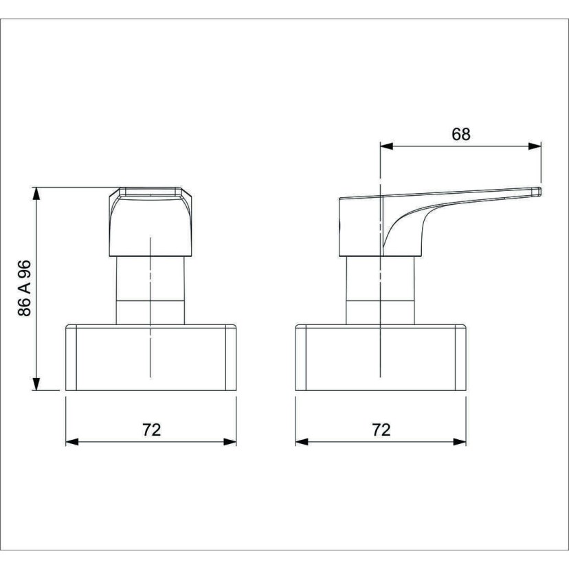 Acabamento De Registro Base Deca 1.1/4, 1.1/2 Noronha B5012CUCR0