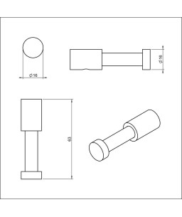 Cabide Flow Cromado B5040F3CR0