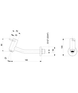 Torneira Para Lavatório De Parede Basic B5065C7R0B