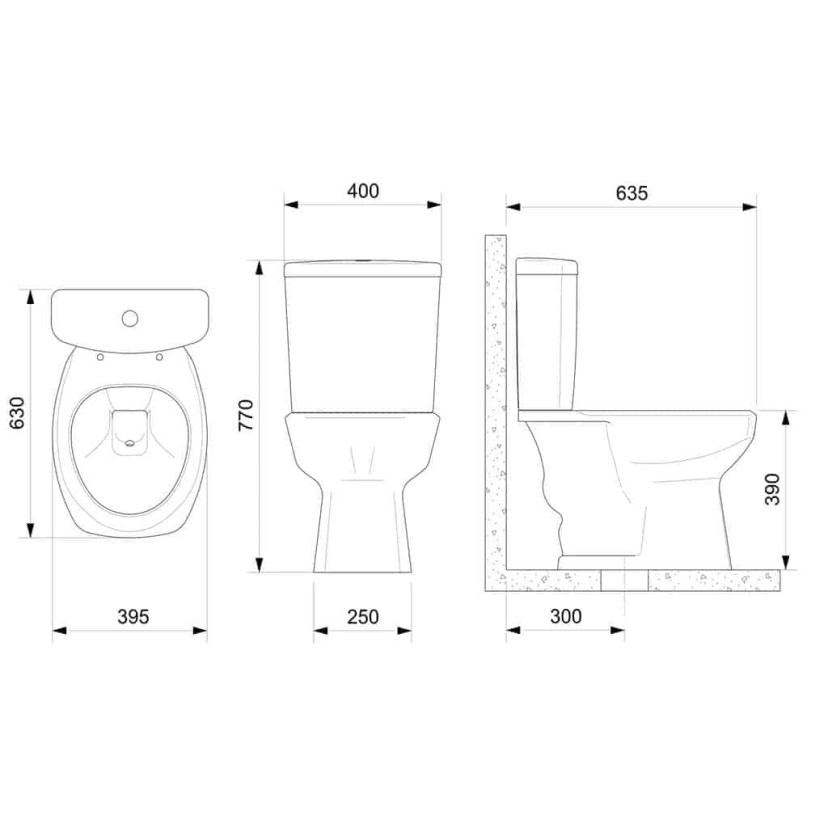 Kit De Bacia Com Caixa Acoplada E Itens De Instalação Thema 1257230020100