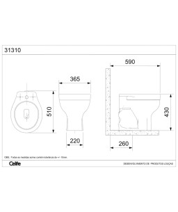 Kit De Bacia Convencional E Itens De Instalação Acesso Comfort 1317270011100