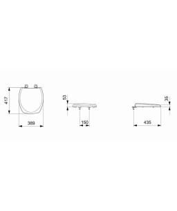 Assento PP Softclose Thema Preto|Roca/Incepa
