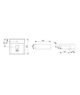 Cuba Semi Encaixe 400X400 Com Mesa T10 Terra A32722P660
