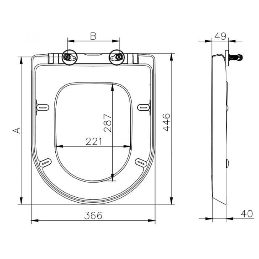 Assento Original Quick Release Com Queda Amortecida Nexo A80164A004