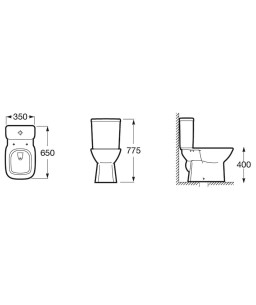 Caixa Acoplada Ecoflush 3/6L para a Linha Debba  B341297001