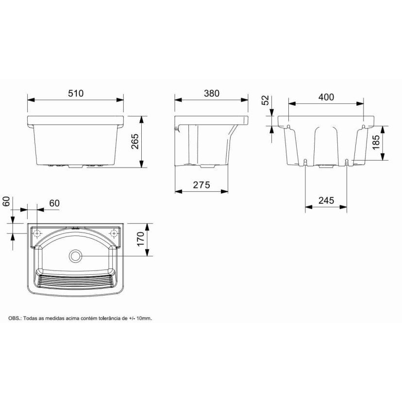 Tanque P 510X380 Da Roca B365510001