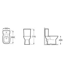 Kit Bacia Com Caixa Acoplada Com Assento Termofixo E Itens De Instalação Debba Classic C329723000