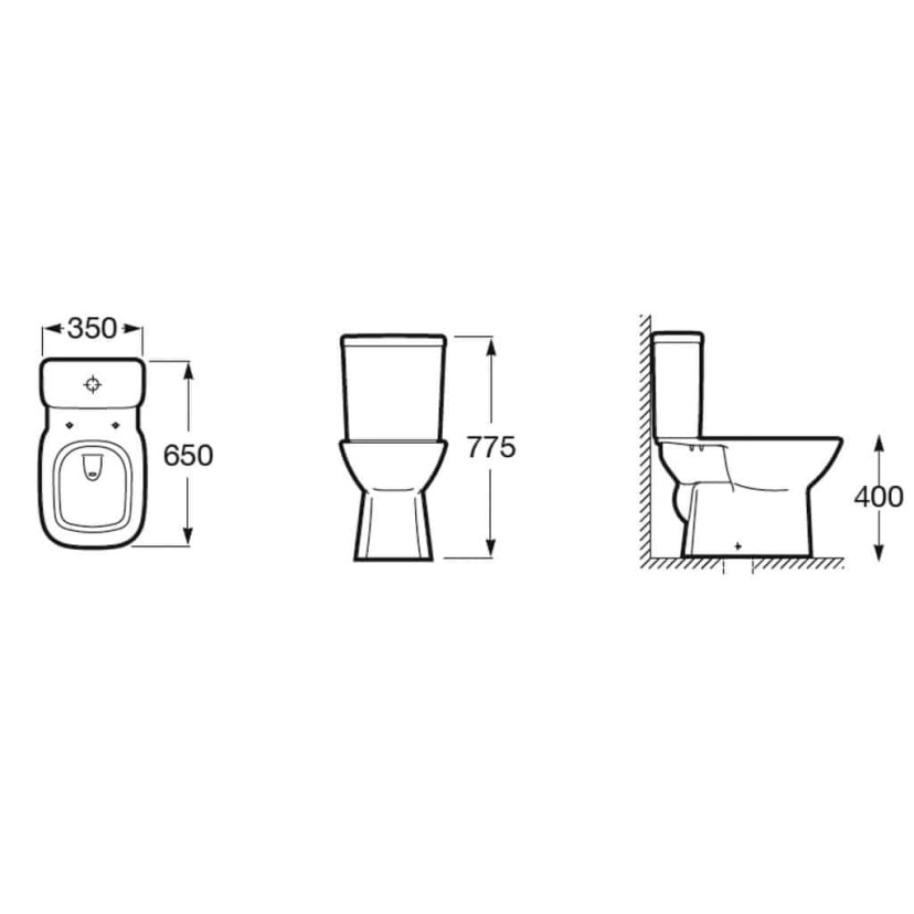 Kit De Bacia Com Caixa Acoplada Com Assento Termofixo E Itens De Instalação Debba Classic C329723000