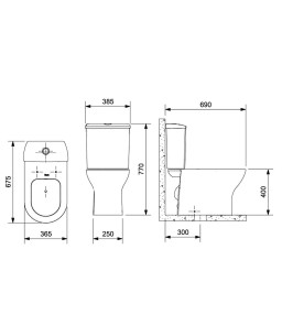 Kit Bacia Com Caixa Acoplada Com Assento Termofixo E Itens De Instalação Nexo C343723012