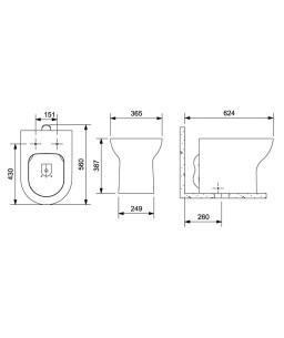 Kit Bacia Convencional Completo e Assento Termofixo Nexo Café C343727012