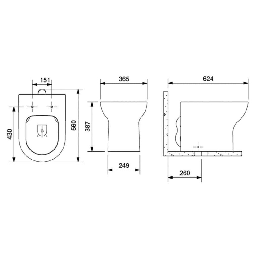 Kit De Bacia Convencional Com Assento Termofixo E Itens De Instalação Nexo C343727012