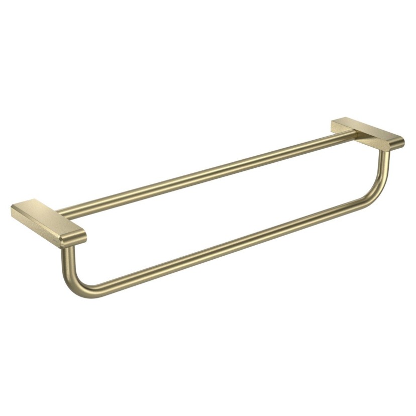 Porta toalhas duplo 600mm quadrada deca you summer gold 2042.SM104.060.MT