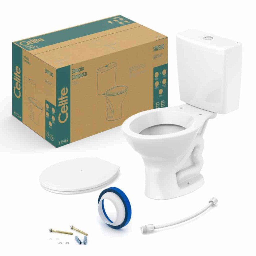 Kit de Bacia com Caixa Acoplada e Itens de Instalação Saveiro 1027230010300