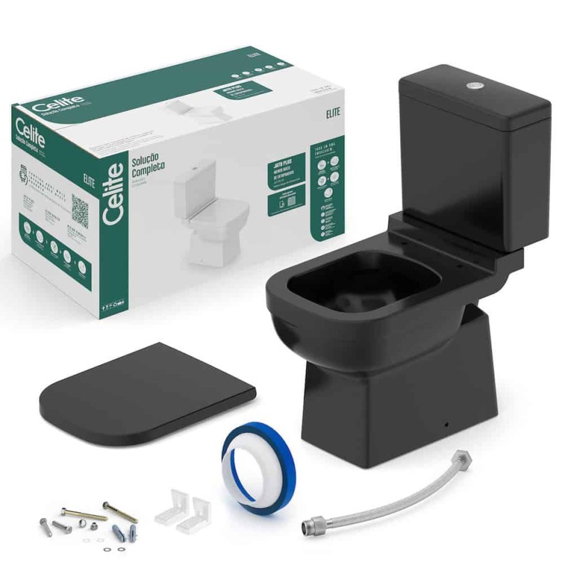 Kit De Bacia Com Caixa Acoplada E Itens De Instalação Elite 1747230020300