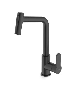Monocomando De Mesa Para Cozinha Com Bica Extraível Com 2 Funções Kitchen Preto Matte B5001F1R00 Celite