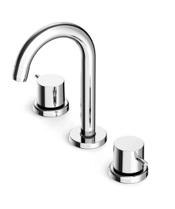 Misturador Para Lavatório De Mesa Com 3 Furos E Válvula De Escoamento Basic B5006C7CRB
