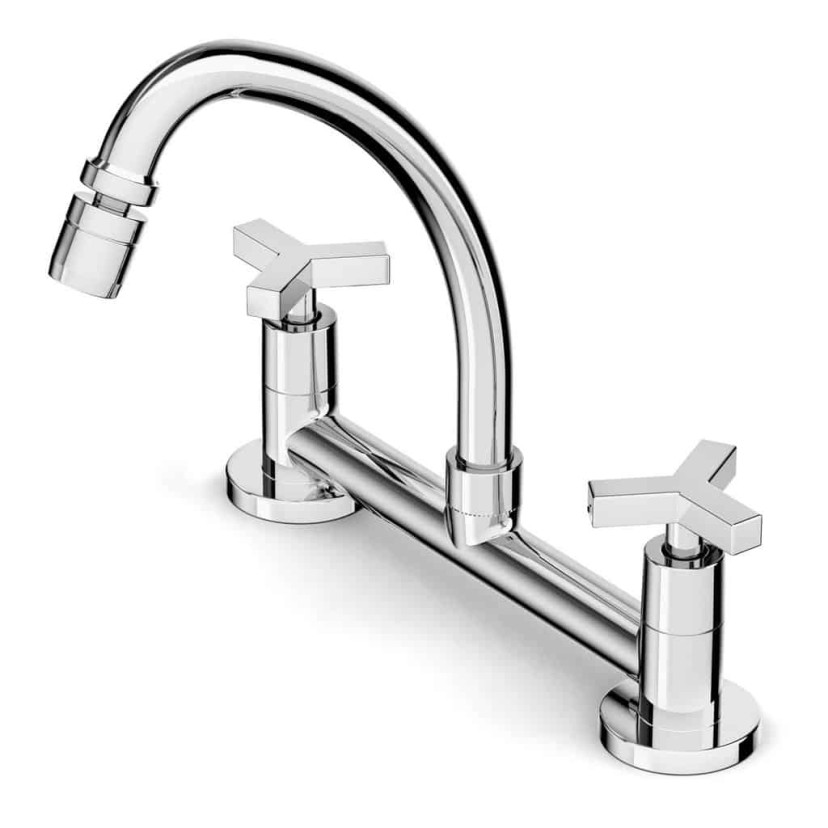Misturador Para Cozinha De Mesa Bica Móvel Com Arejador Articulado Up B5009CLCRB