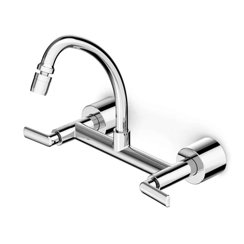 Misturador Para Cozinha De Parede Bica Móvel Com Arejador Articulado Smart - N B50101CCRB