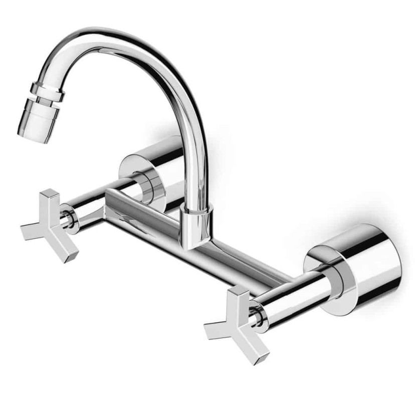Misturador Para Cozinha De Parede Bica Móvel Com Arejador Articulado Up B5010CLCRB