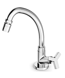 Torneira Para Cozinha De Mesa Bica Alta Móvel Com Arejador Articulado Up B5011CLCRB