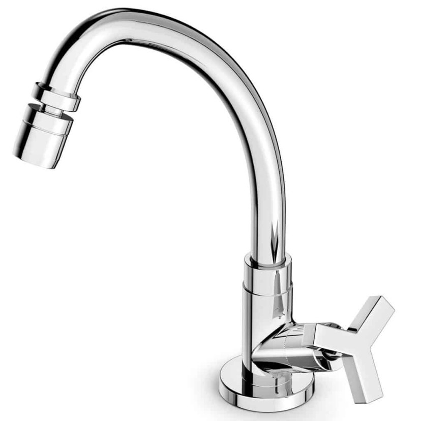 Torneira Para Cozinha De Mesa Bica Alta Móvel Com Arejador Articulado Up B5011CLCRB