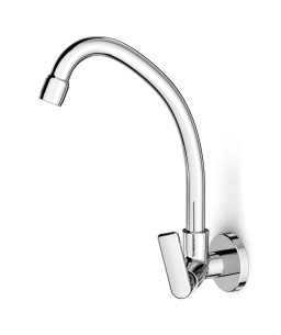 Torneira Para Cozinha De Parede Bica Móvel 90° Com Arejador Articulado Smart - N B50121CCRB