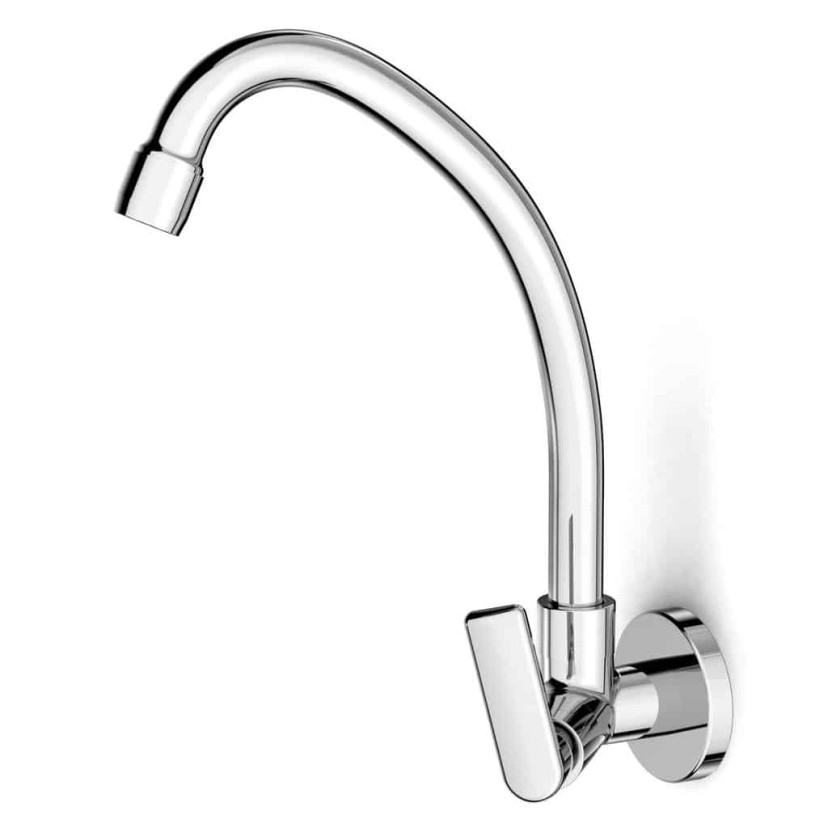 Torneira Para Cozinha De Parede Bica Móvel 90° Com Arejador Articulado Smart - N B50121CCRB