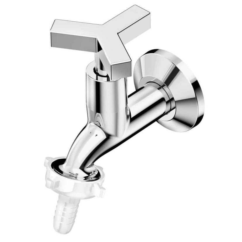 Torneira Para Tanque E Jardim De Parede Com Bico União Plástico Up B5015CLCRB