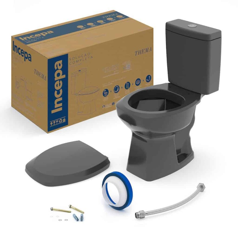 Kit De Bacia Com Caixa Acoplada E Itens De Instalação Thema 1257230020100