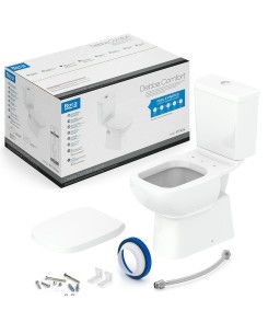Kit Bacia Com Caixa, Assento Pp E Complementos De Instalação Debba Confort C329723022