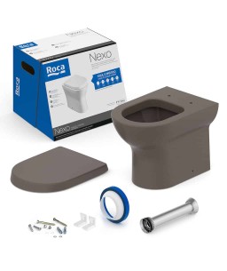 Kit Bacia Convencional Completo e Assento Termofixo Nexo Café C343727012