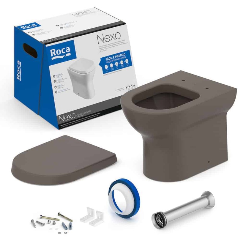 Kit De Bacia Convencional Com Assento Termofixo E Itens De Instalação Nexo C343727012