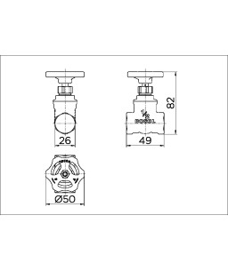 Registro de gaveta ABNT saneamento 1/2" 00051300