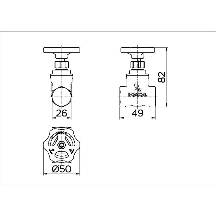 Registro de gaveta ABNT saneamento 1/2" 00051300